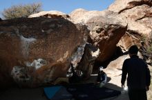 Bouldering in Hueco Tanks on 03/31/2019 with Blue Lizard Climbing and Yoga

Filename: SRM_20190331_1034540.jpg
Aperture: f/6.3
Shutter Speed: 1/250
Body: Canon EOS-1D Mark II
Lens: Canon EF 16-35mm f/2.8 L
