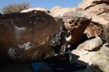 Bouldering in Hueco Tanks on 03/31/2019 with Blue Lizard Climbing and Yoga

Filename: SRM_20190331_1035080.jpg
Aperture: f/6.3
Shutter Speed: 1/250
Body: Canon EOS-1D Mark II
Lens: Canon EF 16-35mm f/2.8 L