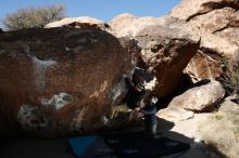 Bouldering in Hueco Tanks on 03/31/2019 with Blue Lizard Climbing and Yoga

Filename: SRM_20190331_1035100.jpg
Aperture: f/6.3
Shutter Speed: 1/250
Body: Canon EOS-1D Mark II
Lens: Canon EF 16-35mm f/2.8 L