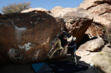 Bouldering in Hueco Tanks on 03/31/2019 with Blue Lizard Climbing and Yoga

Filename: SRM_20190331_1035170.jpg
Aperture: f/6.3
Shutter Speed: 1/250
Body: Canon EOS-1D Mark II
Lens: Canon EF 16-35mm f/2.8 L