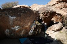 Bouldering in Hueco Tanks on 03/31/2019 with Blue Lizard Climbing and Yoga

Filename: SRM_20190331_1035340.jpg
Aperture: f/6.3
Shutter Speed: 1/250
Body: Canon EOS-1D Mark II
Lens: Canon EF 16-35mm f/2.8 L