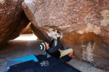 Bouldering in Hueco Tanks on 03/31/2019 with Blue Lizard Climbing and Yoga

Filename: SRM_20190331_1041160.jpg
Aperture: f/5.6
Shutter Speed: 1/250
Body: Canon EOS-1D Mark II
Lens: Canon EF 16-35mm f/2.8 L