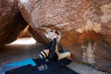 Bouldering in Hueco Tanks on 03/31/2019 with Blue Lizard Climbing and Yoga

Filename: SRM_20190331_1041250.jpg
Aperture: f/5.6
Shutter Speed: 1/250
Body: Canon EOS-1D Mark II
Lens: Canon EF 16-35mm f/2.8 L