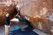 Bouldering in Hueco Tanks on 03/31/2019 with Blue Lizard Climbing and Yoga

Filename: SRM_20190331_1046450.jpg
Aperture: f/5.6
Shutter Speed: 1/250
Body: Canon EOS-1D Mark II
Lens: Canon EF 16-35mm f/2.8 L