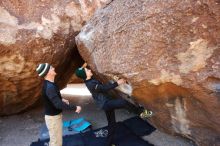 Bouldering in Hueco Tanks on 03/31/2019 with Blue Lizard Climbing and Yoga

Filename: SRM_20190331_1052460.jpg
Aperture: f/5.6
Shutter Speed: 1/250
Body: Canon EOS-1D Mark II
Lens: Canon EF 16-35mm f/2.8 L