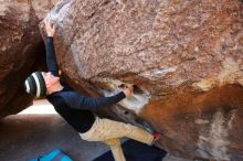 Bouldering in Hueco Tanks on 03/31/2019 with Blue Lizard Climbing and Yoga

Filename: SRM_20190331_1053120.jpg
Aperture: f/5.6
Shutter Speed: 1/250
Body: Canon EOS-1D Mark II
Lens: Canon EF 16-35mm f/2.8 L