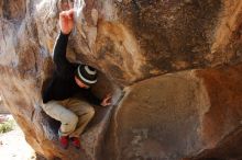 Bouldering in Hueco Tanks on 03/31/2019 with Blue Lizard Climbing and Yoga

Filename: SRM_20190331_1117370.jpg
Aperture: f/5.6
Shutter Speed: 1/250
Body: Canon EOS-1D Mark II
Lens: Canon EF 16-35mm f/2.8 L