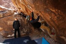 Bouldering in Hueco Tanks on 03/31/2019 with Blue Lizard Climbing and Yoga

Filename: SRM_20190331_1126320.jpg
Aperture: f/5.6
Shutter Speed: 1/250
Body: Canon EOS-1D Mark II
Lens: Canon EF 16-35mm f/2.8 L