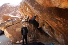 Bouldering in Hueco Tanks on 03/31/2019 with Blue Lizard Climbing and Yoga

Filename: SRM_20190331_1128460.jpg
Aperture: f/5.6
Shutter Speed: 1/250
Body: Canon EOS-1D Mark II
Lens: Canon EF 16-35mm f/2.8 L