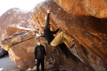 Bouldering in Hueco Tanks on 03/31/2019 with Blue Lizard Climbing and Yoga

Filename: SRM_20190331_1128490.jpg
Aperture: f/5.6
Shutter Speed: 1/250
Body: Canon EOS-1D Mark II
Lens: Canon EF 16-35mm f/2.8 L