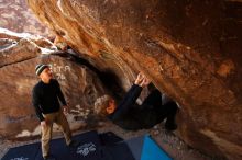 Bouldering in Hueco Tanks on 03/31/2019 with Blue Lizard Climbing and Yoga

Filename: SRM_20190331_1132130.jpg
Aperture: f/5.6
Shutter Speed: 1/250
Body: Canon EOS-1D Mark II
Lens: Canon EF 16-35mm f/2.8 L