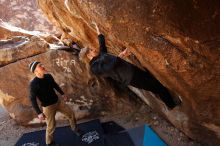 Bouldering in Hueco Tanks on 03/31/2019 with Blue Lizard Climbing and Yoga

Filename: SRM_20190331_1132210.jpg
Aperture: f/5.6
Shutter Speed: 1/250
Body: Canon EOS-1D Mark II
Lens: Canon EF 16-35mm f/2.8 L