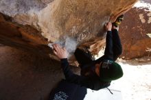 Bouldering in Hueco Tanks on 03/31/2019 with Blue Lizard Climbing and Yoga

Filename: SRM_20190331_1241580.jpg
Aperture: f/5.6
Shutter Speed: 1/250
Body: Canon EOS-1D Mark II
Lens: Canon EF 16-35mm f/2.8 L