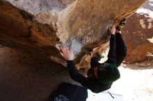 Bouldering in Hueco Tanks on 03/31/2019 with Blue Lizard Climbing and Yoga

Filename: SRM_20190331_1242000.jpg
Aperture: f/5.6
Shutter Speed: 1/250
Body: Canon EOS-1D Mark II
Lens: Canon EF 16-35mm f/2.8 L