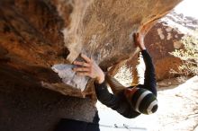 Bouldering in Hueco Tanks on 03/31/2019 with Blue Lizard Climbing and Yoga

Filename: SRM_20190331_1242341.jpg
Aperture: f/5.6
Shutter Speed: 1/250
Body: Canon EOS-1D Mark II
Lens: Canon EF 16-35mm f/2.8 L