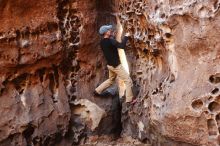 Bouldering in Hueco Tanks on 03/31/2019 with Blue Lizard Climbing and Yoga

Filename: SRM_20190331_1515360.jpg
Aperture: f/3.5
Shutter Speed: 1/80
Body: Canon EOS-1D Mark II
Lens: Canon EF 50mm f/1.8 II