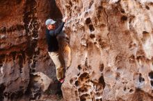 Bouldering in Hueco Tanks on 03/31/2019 with Blue Lizard Climbing and Yoga

Filename: SRM_20190331_1515560.jpg
Aperture: f/3.5
Shutter Speed: 1/80
Body: Canon EOS-1D Mark II
Lens: Canon EF 50mm f/1.8 II