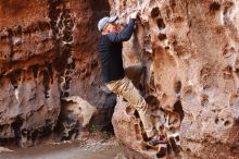 Bouldering in Hueco Tanks on 03/31/2019 with Blue Lizard Climbing and Yoga

Filename: SRM_20190331_1516080.jpg
Aperture: f/3.5
Shutter Speed: 1/60
Body: Canon EOS-1D Mark II
Lens: Canon EF 50mm f/1.8 II