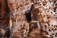 Bouldering in Hueco Tanks on 03/31/2019 with Blue Lizard Climbing and Yoga

Filename: SRM_20190331_1516270.jpg
Aperture: f/3.5
Shutter Speed: 1/100
Body: Canon EOS-1D Mark II
Lens: Canon EF 50mm f/1.8 II