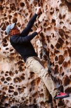 Bouldering in Hueco Tanks on 03/31/2019 with Blue Lizard Climbing and Yoga

Filename: SRM_20190331_1517200.jpg
Aperture: f/3.5
Shutter Speed: 1/100
Body: Canon EOS-1D Mark II
Lens: Canon EF 50mm f/1.8 II