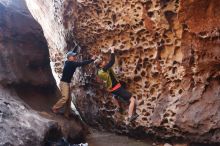 Bouldering in Hueco Tanks on 03/31/2019 with Blue Lizard Climbing and Yoga

Filename: SRM_20190331_1520570.jpg
Aperture: f/3.5
Shutter Speed: 1/80
Body: Canon EOS-1D Mark II
Lens: Canon EF 50mm f/1.8 II