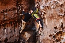 Bouldering in Hueco Tanks on 03/31/2019 with Blue Lizard Climbing and Yoga

Filename: SRM_20190331_1522340.jpg
Aperture: f/3.5
Shutter Speed: 1/80
Body: Canon EOS-1D Mark II
Lens: Canon EF 50mm f/1.8 II