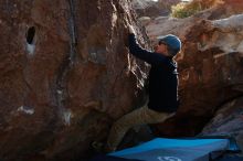 Bouldering in Hueco Tanks on 03/31/2019 with Blue Lizard Climbing and Yoga

Filename: SRM_20190331_1706010.jpg
Aperture: f/5.6
Shutter Speed: 1/250
Body: Canon EOS-1D Mark II
Lens: Canon EF 50mm f/1.8 II