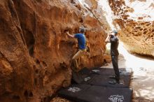 Bouldering in Hueco Tanks on 04/05/2019 with Blue Lizard Climbing and Yoga

Filename: SRM_20190405_1127580.jpg
Aperture: f/5.6
Shutter Speed: 1/100
Body: Canon EOS-1D Mark II
Lens: Canon EF 16-35mm f/2.8 L