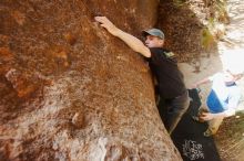 Bouldering in Hueco Tanks on 04/05/2019 with Blue Lizard Climbing and Yoga

Filename: SRM_20190405_1140230.jpg
Aperture: f/5.6
Shutter Speed: 1/200
Body: Canon EOS-1D Mark II
Lens: Canon EF 16-35mm f/2.8 L