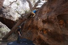 Bouldering in Hueco Tanks on 04/05/2019 with Blue Lizard Climbing and Yoga

Filename: SRM_20190405_1149140.jpg
Aperture: f/5.6
Shutter Speed: 1/125
Body: Canon EOS-1D Mark II
Lens: Canon EF 16-35mm f/2.8 L