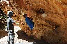 Bouldering in Hueco Tanks on 04/05/2019 with Blue Lizard Climbing and Yoga

Filename: SRM_20190405_1222010.jpg
Aperture: f/4.0
Shutter Speed: 1/640
Body: Canon EOS-1D Mark II
Lens: Canon EF 50mm f/1.8 II