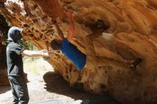 Bouldering in Hueco Tanks on 04/05/2019 with Blue Lizard Climbing and Yoga

Filename: SRM_20190405_1222020.jpg
Aperture: f/4.0
Shutter Speed: 1/640
Body: Canon EOS-1D Mark II
Lens: Canon EF 50mm f/1.8 II