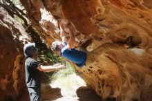 Bouldering in Hueco Tanks on 04/05/2019 with Blue Lizard Climbing and Yoga

Filename: SRM_20190405_1222320.jpg
Aperture: f/4.0
Shutter Speed: 1/640
Body: Canon EOS-1D Mark II
Lens: Canon EF 50mm f/1.8 II