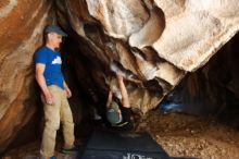 Bouldering in Hueco Tanks on 04/05/2019 with Blue Lizard Climbing and Yoga

Filename: SRM_20190405_1244340.jpg
Aperture: f/4.0
Shutter Speed: 1/125
Body: Canon EOS-1D Mark II
Lens: Canon EF 16-35mm f/2.8 L