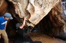 Bouldering in Hueco Tanks on 04/05/2019 with Blue Lizard Climbing and Yoga

Filename: SRM_20190405_1245340.jpg
Aperture: f/4.0
Shutter Speed: 1/200
Body: Canon EOS-1D Mark II
Lens: Canon EF 16-35mm f/2.8 L