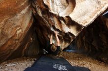 Bouldering in Hueco Tanks on 04/05/2019 with Blue Lizard Climbing and Yoga

Filename: SRM_20190405_1300280.jpg
Aperture: f/4.0
Shutter Speed: 1/100
Body: Canon EOS-1D Mark II
Lens: Canon EF 16-35mm f/2.8 L