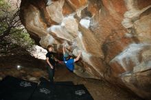 Bouldering in Hueco Tanks on 04/05/2019 with Blue Lizard Climbing and Yoga

Filename: SRM_20190405_1640440.jpg
Aperture: f/5.6
Shutter Speed: 1/250
Body: Canon EOS-1D Mark II
Lens: Canon EF 16-35mm f/2.8 L