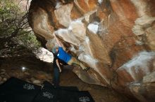 Bouldering in Hueco Tanks on 04/05/2019 with Blue Lizard Climbing and Yoga

Filename: SRM_20190405_1641010.jpg
Aperture: f/5.6
Shutter Speed: 1/250
Body: Canon EOS-1D Mark II
Lens: Canon EF 16-35mm f/2.8 L