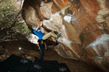 Bouldering in Hueco Tanks on 04/05/2019 with Blue Lizard Climbing and Yoga

Filename: SRM_20190405_1641050.jpg
Aperture: f/5.6
Shutter Speed: 1/250
Body: Canon EOS-1D Mark II
Lens: Canon EF 16-35mm f/2.8 L