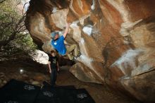 Bouldering in Hueco Tanks on 04/05/2019 with Blue Lizard Climbing and Yoga

Filename: SRM_20190405_1641130.jpg
Aperture: f/5.6
Shutter Speed: 1/250
Body: Canon EOS-1D Mark II
Lens: Canon EF 16-35mm f/2.8 L