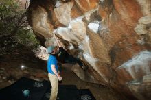 Bouldering in Hueco Tanks on 04/05/2019 with Blue Lizard Climbing and Yoga

Filename: SRM_20190405_1648200.jpg
Aperture: f/5.6
Shutter Speed: 1/250
Body: Canon EOS-1D Mark II
Lens: Canon EF 16-35mm f/2.8 L