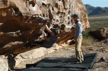 Bouldering in Hueco Tanks on 04/06/2019 with Blue Lizard Climbing and Yoga

Filename: SRM_20190406_0855190.jpg
Aperture: f/4.0
Shutter Speed: 1/500
Body: Canon EOS-1D Mark II
Lens: Canon EF 50mm f/1.8 II