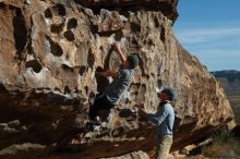 Bouldering in Hueco Tanks on 04/06/2019 with Blue Lizard Climbing and Yoga

Filename: SRM_20190406_0855350.jpg
Aperture: f/4.0
Shutter Speed: 1/800
Body: Canon EOS-1D Mark II
Lens: Canon EF 50mm f/1.8 II