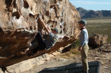 Bouldering in Hueco Tanks on 04/06/2019 with Blue Lizard Climbing and Yoga

Filename: SRM_20190406_0904010.jpg
Aperture: f/4.0
Shutter Speed: 1/640
Body: Canon EOS-1D Mark II
Lens: Canon EF 50mm f/1.8 II