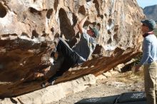 Bouldering in Hueco Tanks on 04/06/2019 with Blue Lizard Climbing and Yoga

Filename: SRM_20190406_0904050.jpg
Aperture: f/4.0
Shutter Speed: 1/400
Body: Canon EOS-1D Mark II
Lens: Canon EF 50mm f/1.8 II