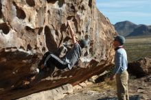 Bouldering in Hueco Tanks on 04/06/2019 with Blue Lizard Climbing and Yoga

Filename: SRM_20190406_0904080.jpg
Aperture: f/4.0
Shutter Speed: 1/640
Body: Canon EOS-1D Mark II
Lens: Canon EF 50mm f/1.8 II