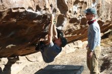 Bouldering in Hueco Tanks on 04/06/2019 with Blue Lizard Climbing and Yoga

Filename: SRM_20190406_0908120.jpg
Aperture: f/4.0
Shutter Speed: 1/400
Body: Canon EOS-1D Mark II
Lens: Canon EF 50mm f/1.8 II
