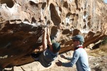 Bouldering in Hueco Tanks on 04/06/2019 with Blue Lizard Climbing and Yoga

Filename: SRM_20190406_0908140.jpg
Aperture: f/4.0
Shutter Speed: 1/500
Body: Canon EOS-1D Mark II
Lens: Canon EF 50mm f/1.8 II