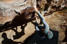 Bouldering in Hueco Tanks on 04/06/2019 with Blue Lizard Climbing and Yoga

Filename: SRM_20190406_0912580.jpg
Aperture: f/5.6
Shutter Speed: 1/1000
Body: Canon EOS-1D Mark II
Lens: Canon EF 16-35mm f/2.8 L