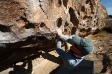 Bouldering in Hueco Tanks on 04/06/2019 with Blue Lizard Climbing and Yoga

Filename: SRM_20190406_0913120.jpg
Aperture: f/5.6
Shutter Speed: 1/320
Body: Canon EOS-1D Mark II
Lens: Canon EF 16-35mm f/2.8 L